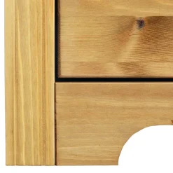 Wohnen Naturholzmöbel|Betten*Landhaus Holzbett & Nachttische - Imressa (dreiteilig)