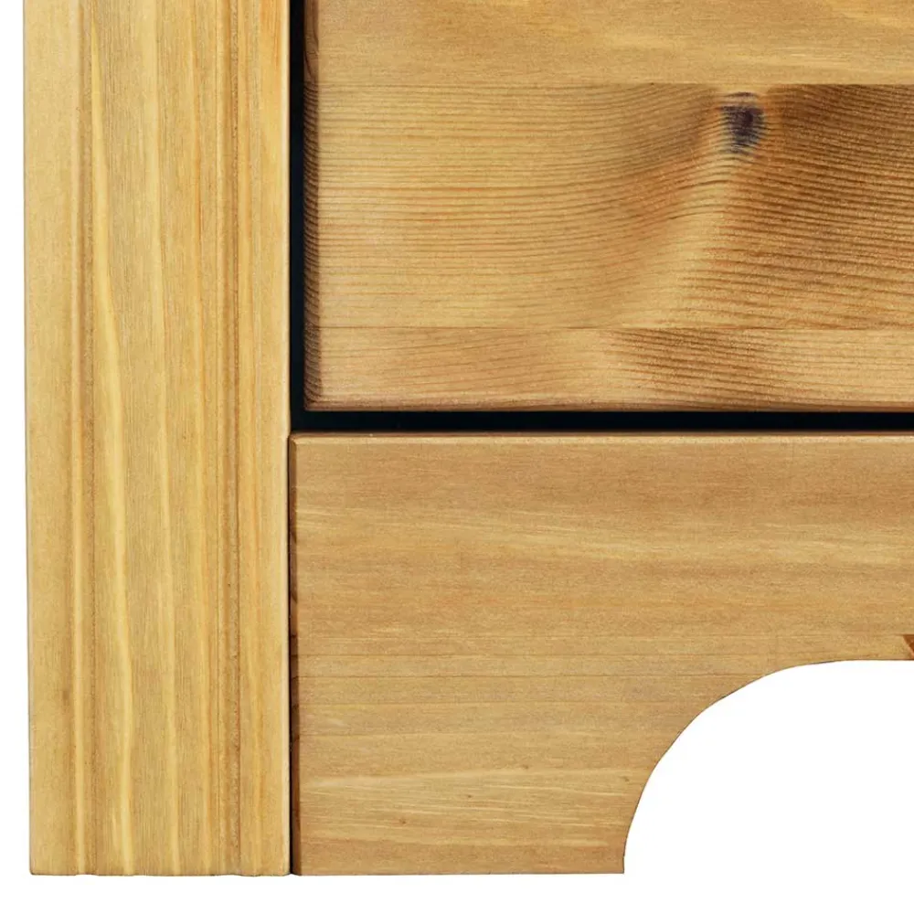 Wohnen Naturholzmöbel|Betten*Landhaus Holzbett & Nachttische - Imressa (dreiteilig)