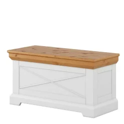 Wohnen Weiße Möbel|Holztruhen*Landhaus Holztruhe aus Kiefer Massivholz - Saluts