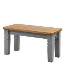 Wohnen Esszimmerbänke|Sitzbank*Landhaus Küchenbank in Laugenfarbig & Grau - Malisha