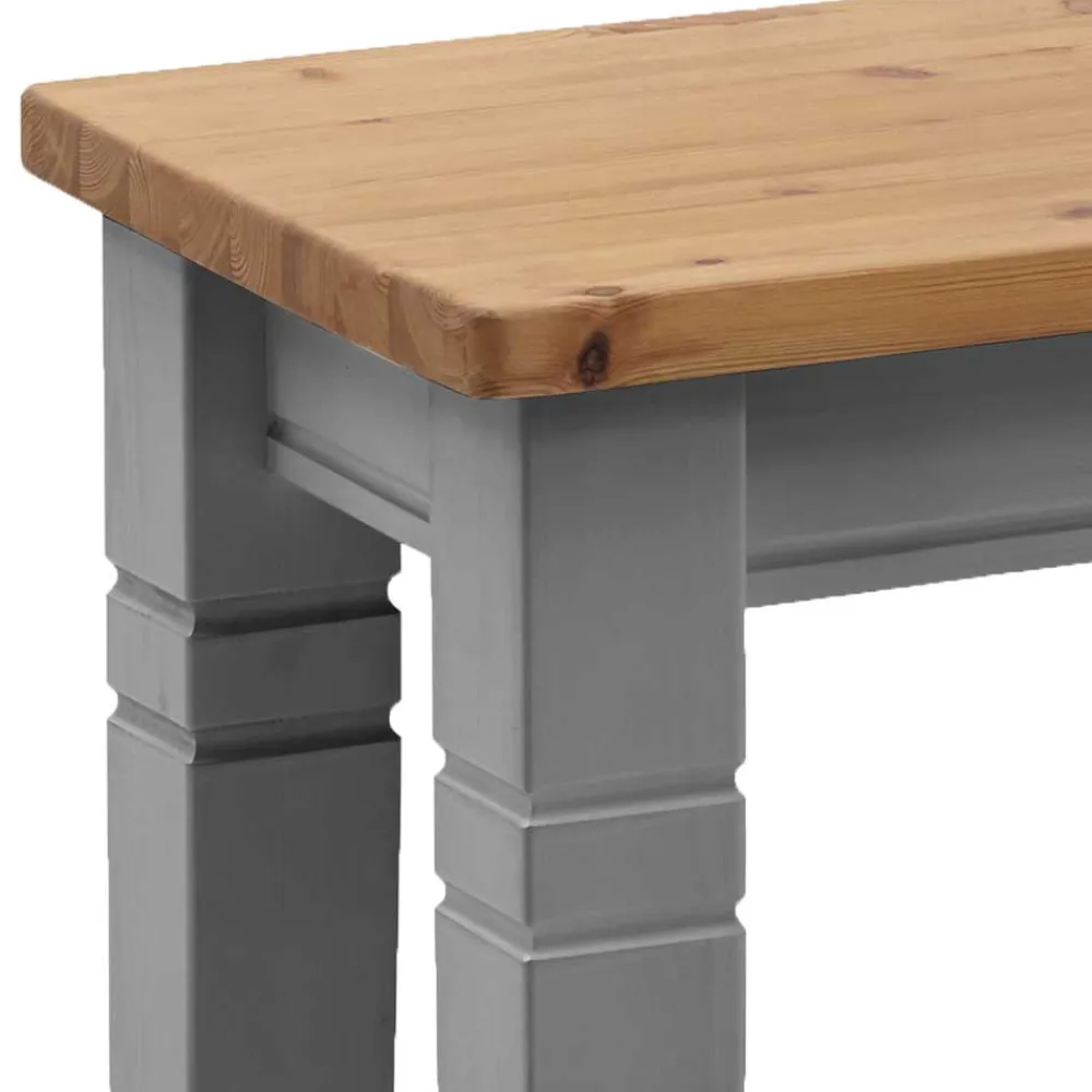 Wohnen Esszimmerbänke|Sitzbank*Landhaus Küchenbank in Laugenfarbig & Grau - Malisha