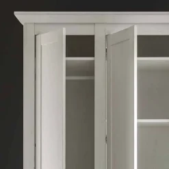 Wohnen Schränke|Kleiderschränke*Landhaus Kleiderschrank Chelles in Weiß mit Spiegel