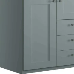 Wohnen Landhaus Kleiderschrank in Graugrün - Rajavo