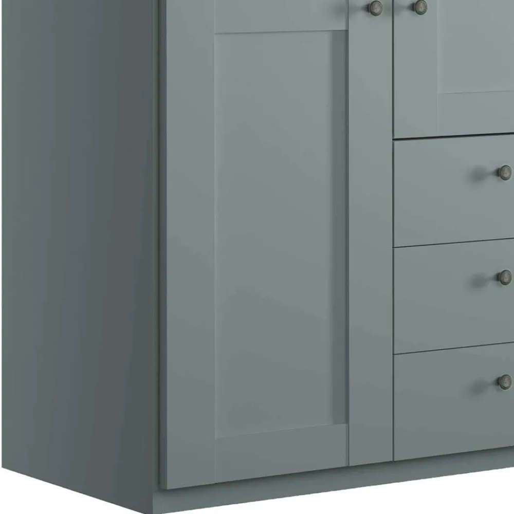 Wohnen Landhaus Kleiderschrank in Graugrün - Rajavo