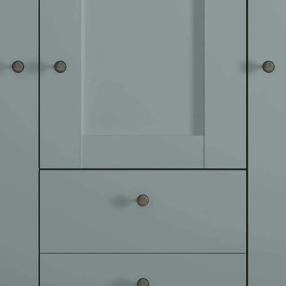 Wohnen Landhaus Kleiderschrank in Graugrün - Rajavo