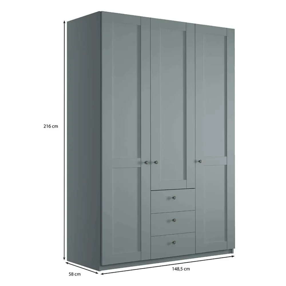 Wohnen Landhaus Kleiderschrank in Graugrün - Rajavo