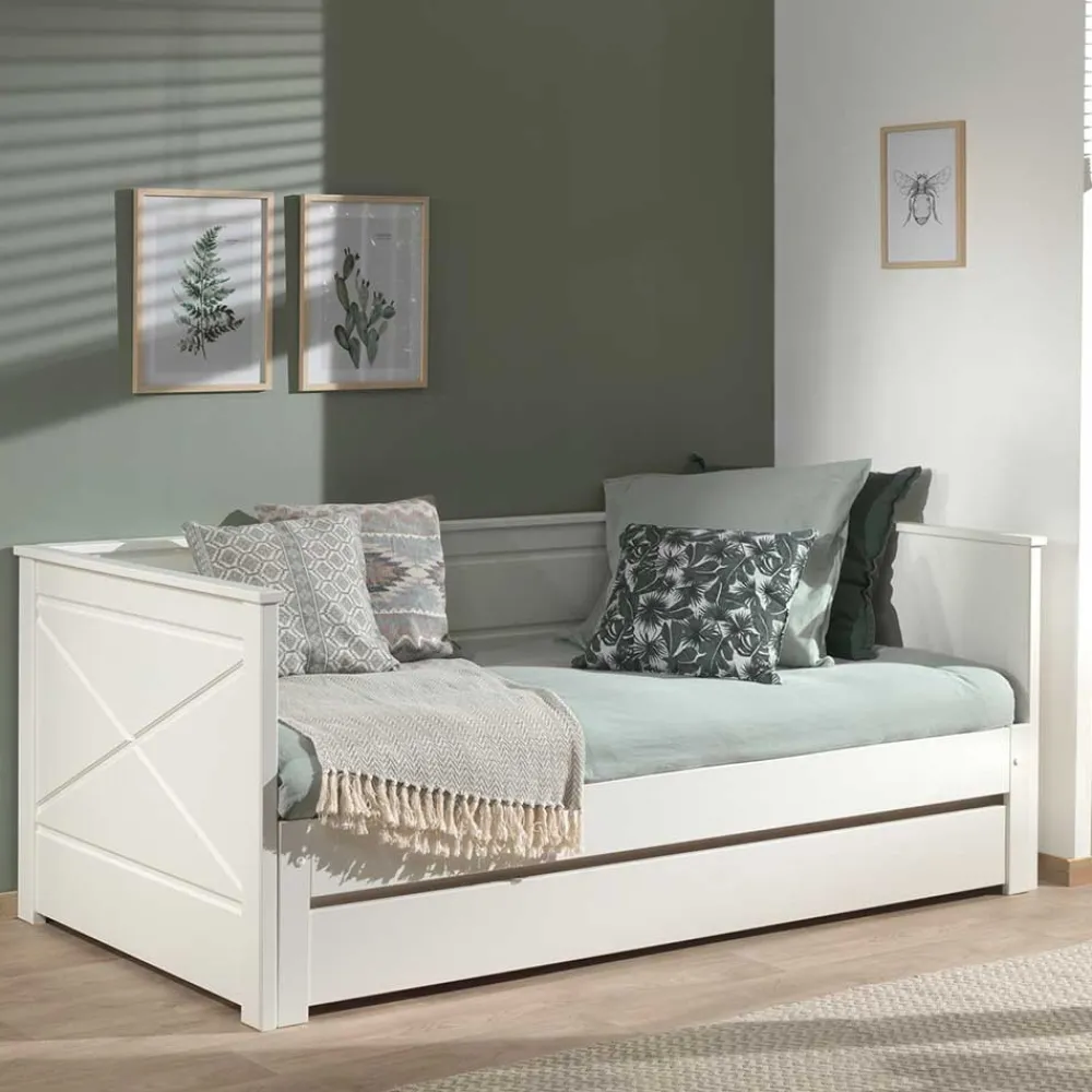 Wohnen Skandinavische Möbel|Jugendbetten*Landhaus Kojenbett zum Ausziehen - Tradora