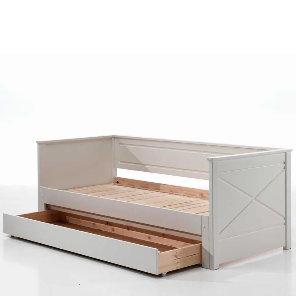Wohnen Skandinavische Möbel|Jugendbetten*Landhaus Kojenbett zum Ausziehen - Tradora