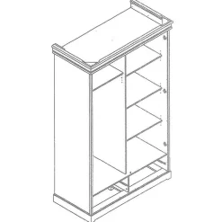 Wohnen Landhaus Kombi-Kleiderschrank aus Kiefernholz - Varicano