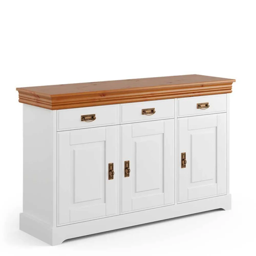 Wohnen Landhausmöbel|Küchenschränke*Landhaus Kombi-Kommode zweifarbig - Varicano