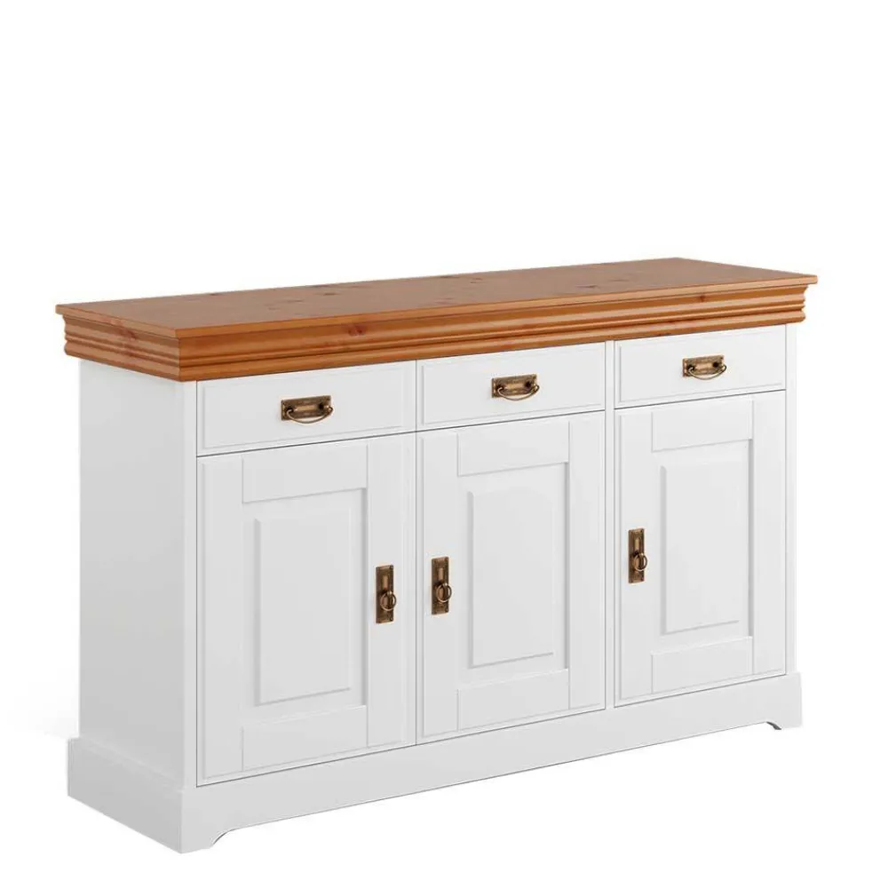 Wohnen Landhausmöbel|Küchenschränke*Landhaus Kombi-Kommode zweifarbig - Varicano