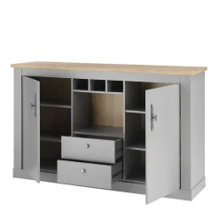 Wohnen Landhausmöbel|Küchenschränke*Landhaus Kommode in Lichtgrau - Buleta