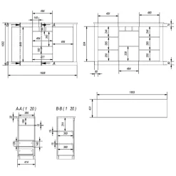 Wohnen Landhausmöbel|Küchenschränke*Landhaus Kommode in Lichtgrau - Buleta