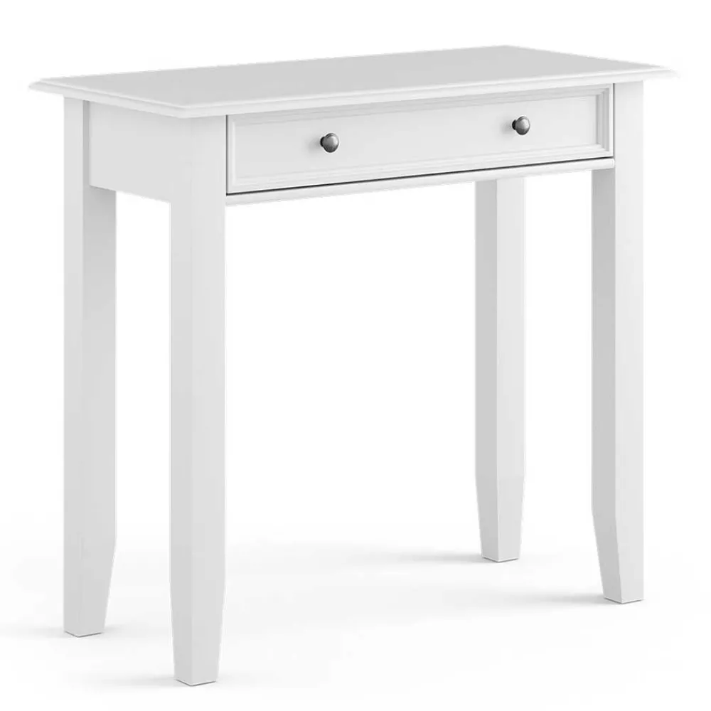 Wohnen Schminktische*Landhaus Konsolentisch mit Schublade in Weiß - Indico
