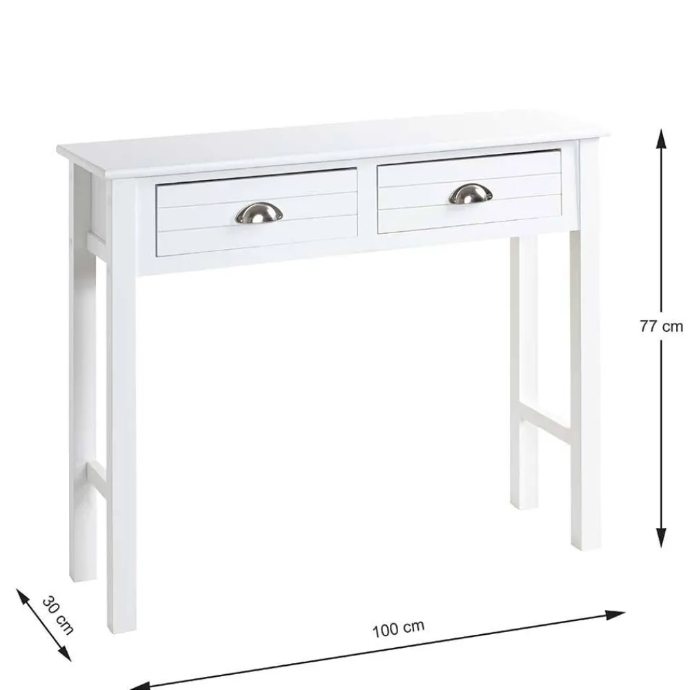 Wohnen Telefontische*Landhaus Konsolentisch mit zwei Schubladen - Lebrufe