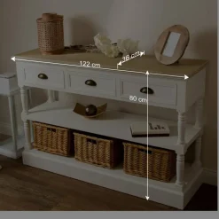 Wohnen Skandinavische Möbel|Couchtisch*Landhaus Konsolentischchen Cultures in Weiß