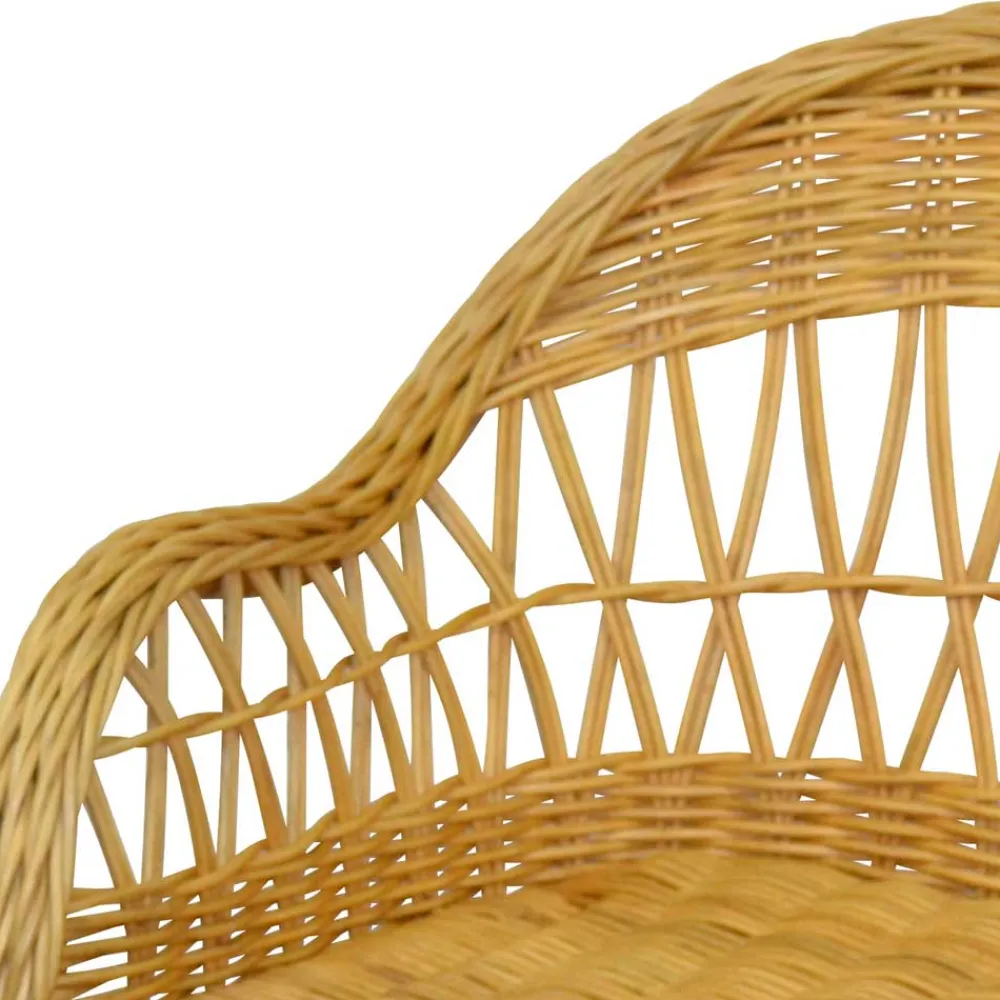 Wohnen Landhaus Korbsessel in Beige Rattan - Witenga
