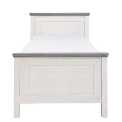 Wohnen Landhaus Massivholzbett in Weiß & Grau - Mirandesca