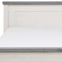 Wohnen Landhaus Massivholzbett in Weiß & Grau - Mirandesca