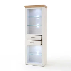 Wohnen Landhaus MDF Regal mit Glasböden - Samula