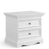 Wohnen Nachttische*Landhaus Nachtkommode in Weiß lackiert - Indico