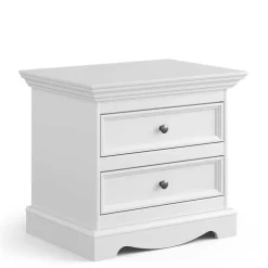 Wohnen Nachttische*Landhaus Nachtkommode in Weiß lackiert - Indico