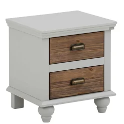 Wohnen Vintage Möbel|Nachttische*Landhaus Nachtkommode in Holz Braun und Grau - Veproma