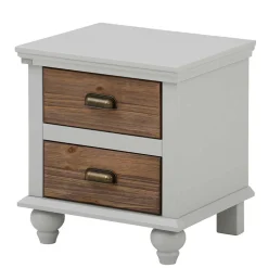 Wohnen Vintage Möbel|Nachttische*Landhaus Nachtkommode in Holz Braun und Grau - Veproma
