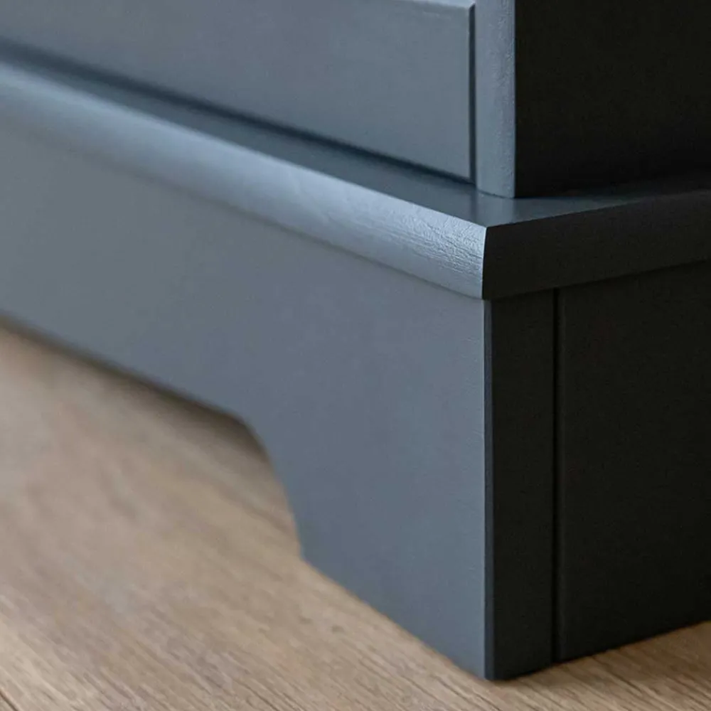 Wohnen Nachttische*Landhaus Nachtkommode in Grau und Eiche - Witenga