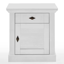 Wohnen Nachttische*Landhaus Nachtschrank in Weiß - Mira