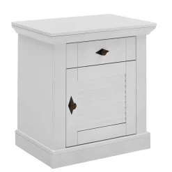 Wohnen Nachttische*Landhaus Nachtschrank in Weiß - Mira