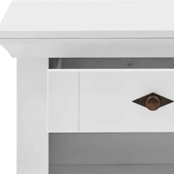 Wohnen Nachttische*Landhaus Nachtschrank in Weiß - Mira