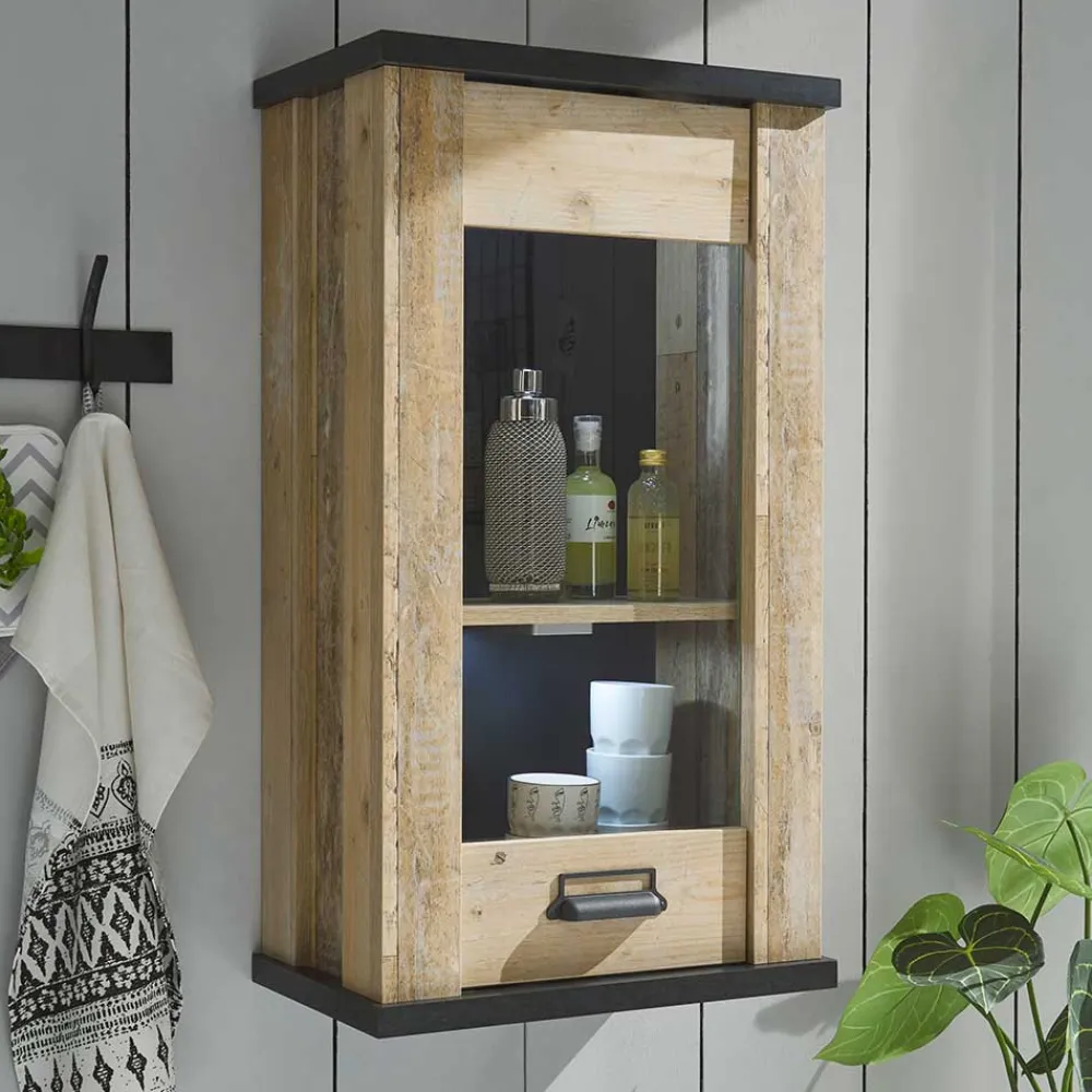 Wohnen Küchenschränke*Landhaus Oberschrank mit Glas Einsatz - Garisa