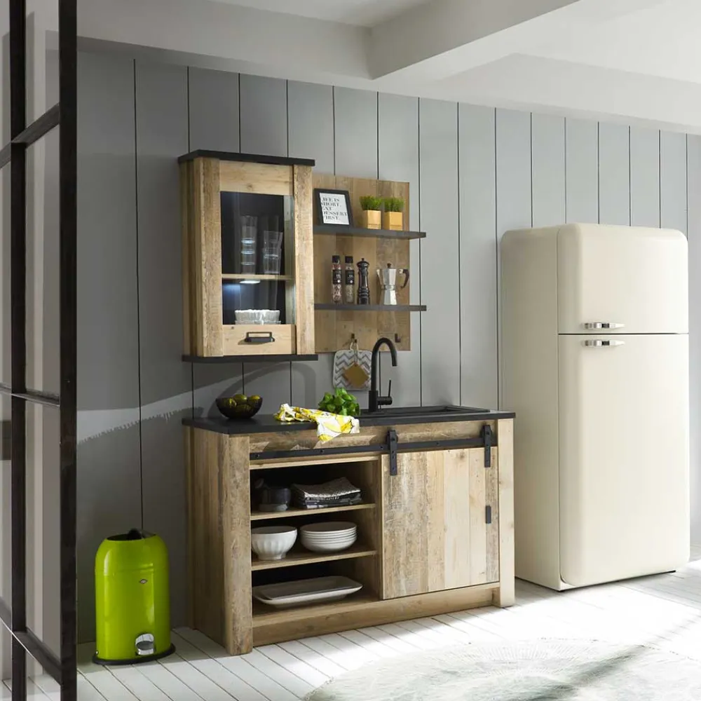 Wohnen Küchenschränke*Landhaus Oberschrank mit Glas Einsatz - Garisa