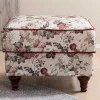 Wohnen Barhocker|Hocker*Landhaus Polsterhocker mit Vintage Blumen Muster - Baonga