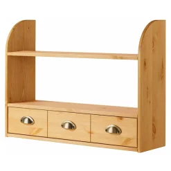 Wohnen Wohnzimmer-Regale|Küchenregale*Landhaus Regal mit 2 Ablagen & 3 Schubladen - Zimoni