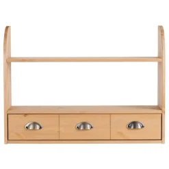 Wohnen Wohnzimmer-Regale|Küchenregale*Landhaus Regal mit 2 Ablagen & 3 Schubladen - Zimoni