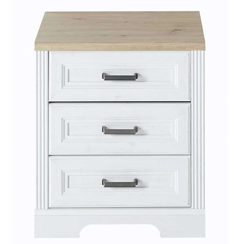 Wohnen Rollcontainer*Landhaus Rollcontainer mit drei Schubladen - Mehady