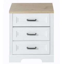 Wohnen Rollcontainer*Landhaus Rollcontainer mit drei Schubladen - Mehady