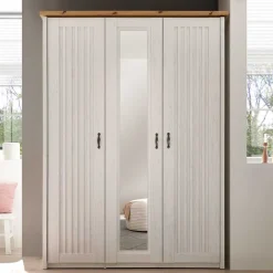 Wohnen Schlafzimmer Komplett*Landhaus Schlafzimmer für eine Person - Malvissa I (dreiteilig)