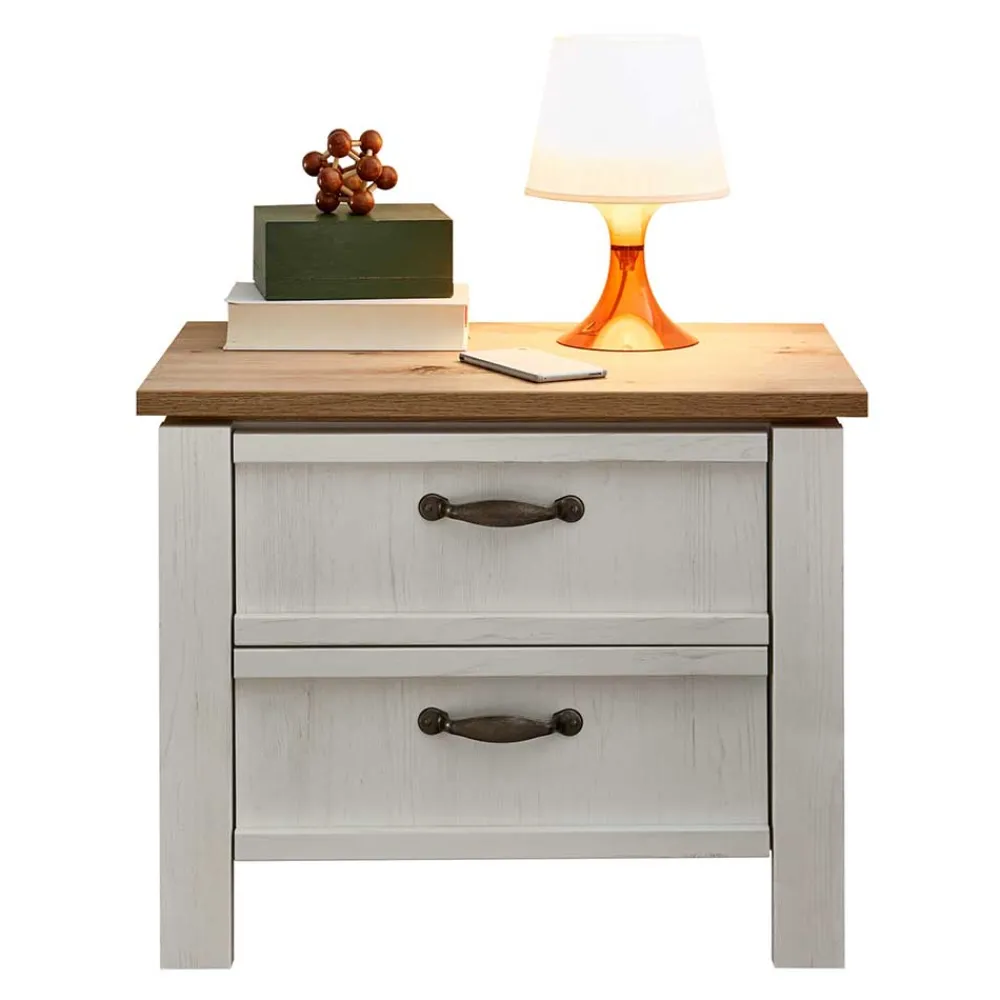 Wohnen Schlafzimmer Komplett*Landhaus Schlafzimmer für eine Person - Malvissa I (dreiteilig)