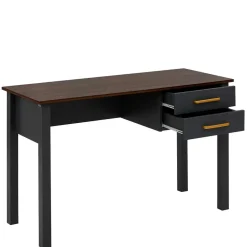 Wohnen Landhaus Schreibtisch in Dunkelgrau - Mivaldana