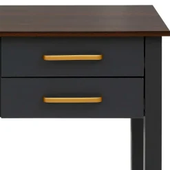 Wohnen Landhaus Schreibtisch in Dunkelgrau - Mivaldana