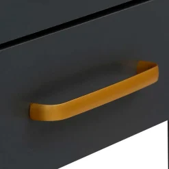 Wohnen Landhaus Schreibtisch in Dunkelgrau - Mivaldana