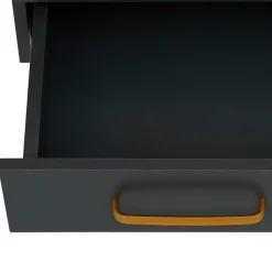 Wohnen Landhaus Schreibtisch in Dunkelgrau - Mivaldana