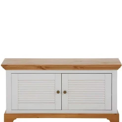 Wohnen Küchenbänke|Sitzbank*Landhaus Schuhbank in Weiß & Honig - Axdonira