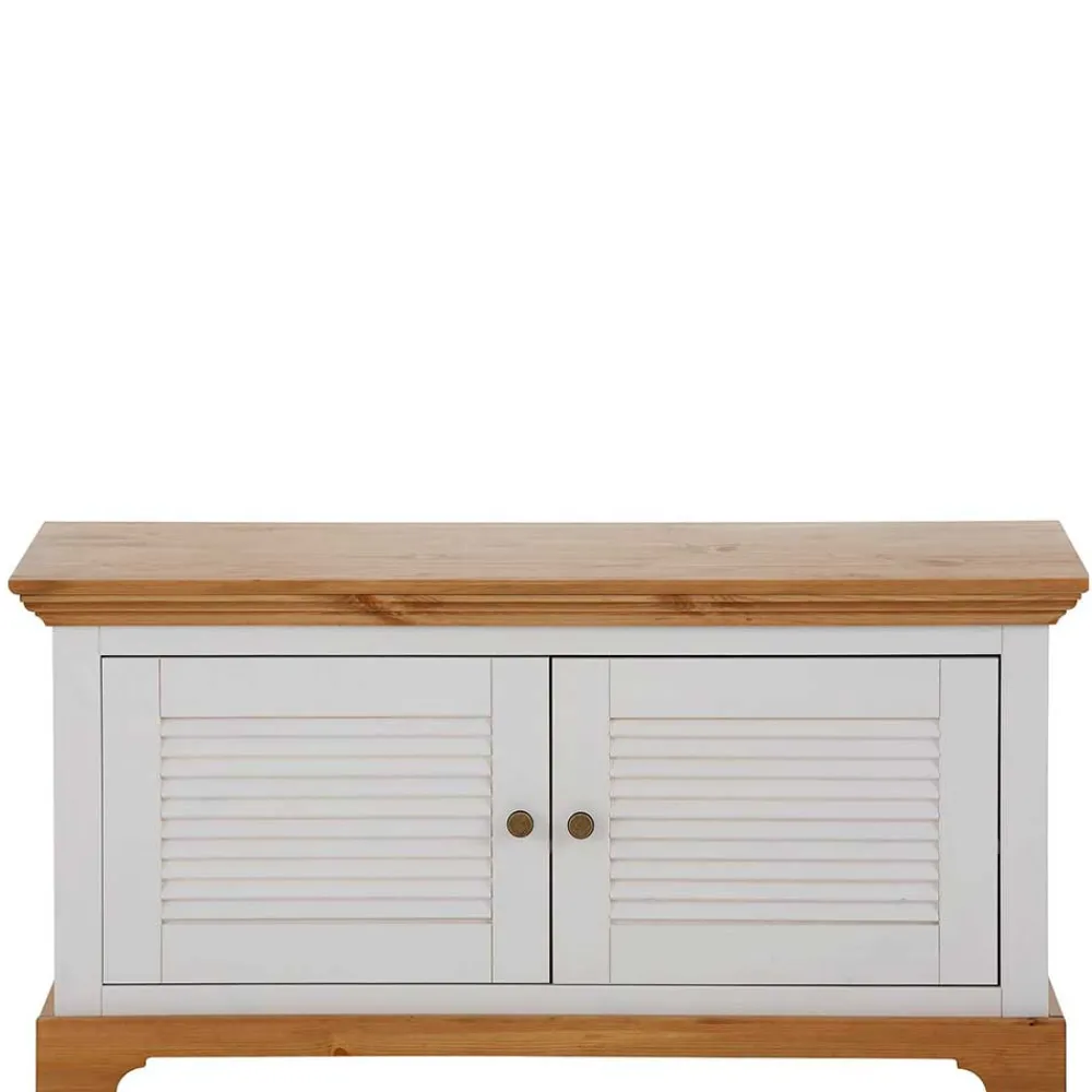 Wohnen Küchenbänke|Sitzbank*Landhaus Schuhbank in Weiß & Honig - Axdonira