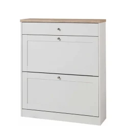 Wohnen Schuhschränke*Landhaus Schuhkommode mit zwei Klappen - Nudion