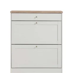 Wohnen Schuhschränke*Landhaus Schuhkommode mit zwei Klappen - Nudion