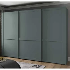 Wohnen Landhaus Schwebetüren-Schrank in Graugrün - Rajavo